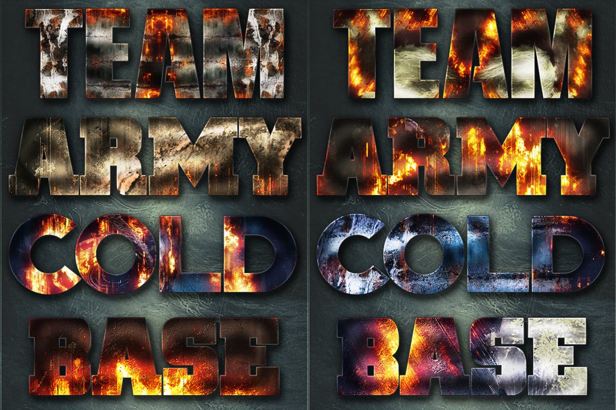 32 Extreme War Layer Styles Bundle 4, a Layer Style Add-On by DesignFathoms (Photo 2 of 2)