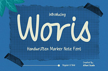 Woris - Handwritten Marker Note Font