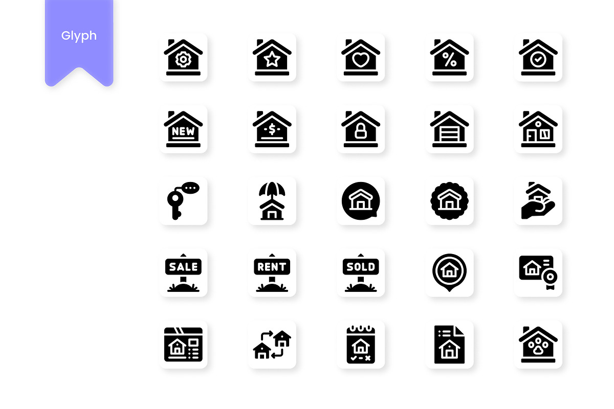 Real Estate Icons, a Duotone Icon by HacaStudio (Photo 3 of 3)