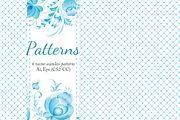 FREEBIE Gzhel vector collection, a Pattern Graphic by Designnina Shop (Thumbnail 4 of 11)