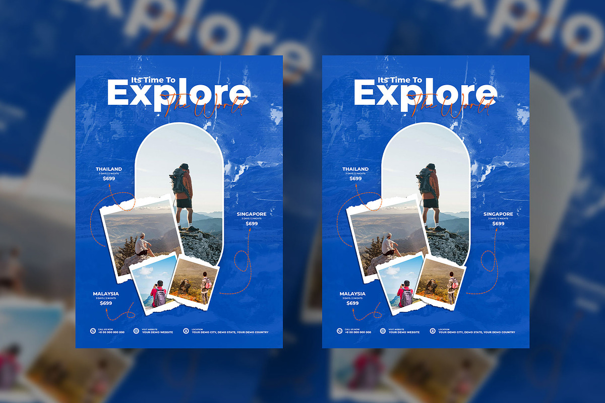 Travel flyer template bundle, a Flyer Template by Tanmoy Topu (Photo 4 of 6)