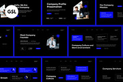 Black Company Profile Google Slide, a Presentation Template by graphicook (Thumbnail 1 of 5)