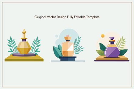 3d Vector bottle for perfume, an Object Graphic by sumonuix