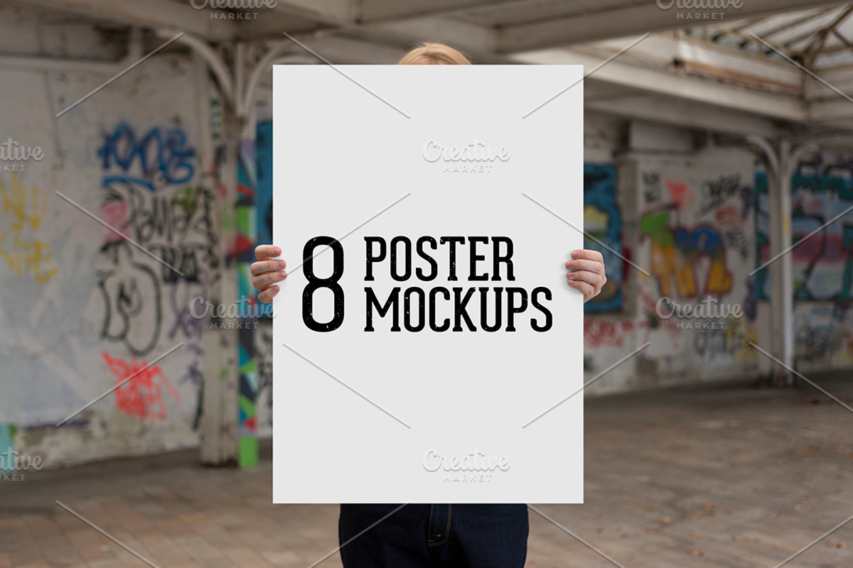 8 Poster Mockups, a Product Mockup by Gabor Monori (Photo 6 of 8)