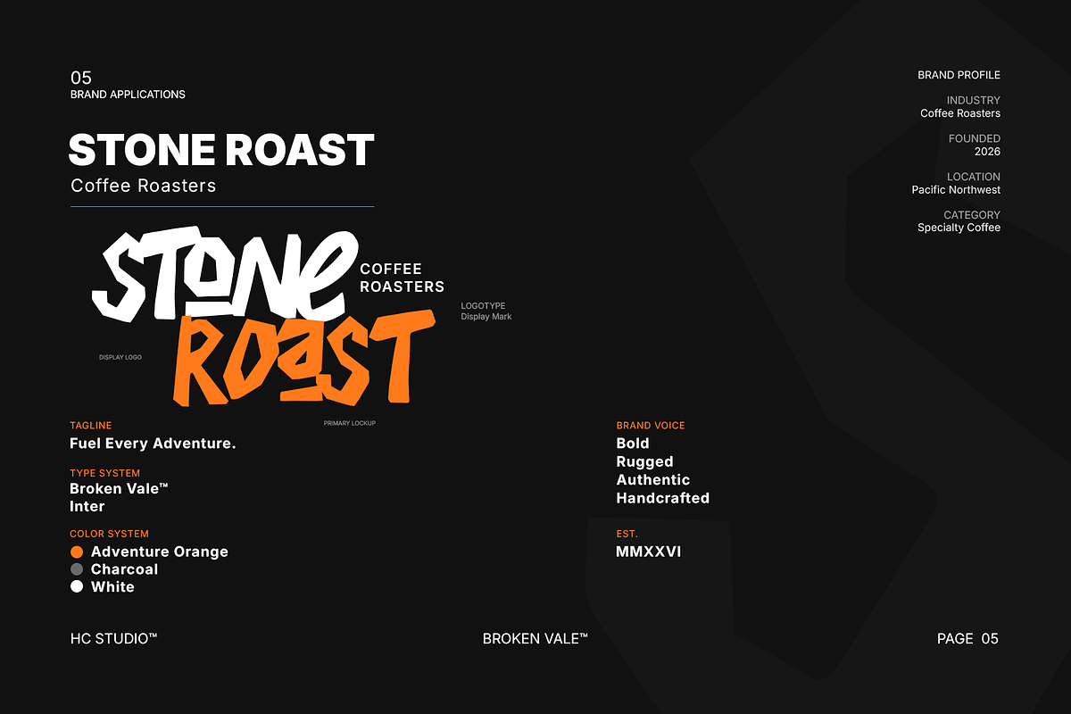 Broken Vale - Display Typeface, a Handwritten Font by Hasbi Creative (Photo 5 of 11)