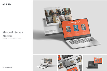 Macbook Screen Mockup, a Mac Mockup by scribrostudio
