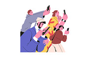 People with phones, online users set, a Person Illustration by Good Studio (Thumbnail 3 of 6)