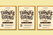 Thanksgiving Dinner Flyer Set, a Flyer Template by Patria Ari (P4tcreativa) (Thumbnail 4 of 4)
