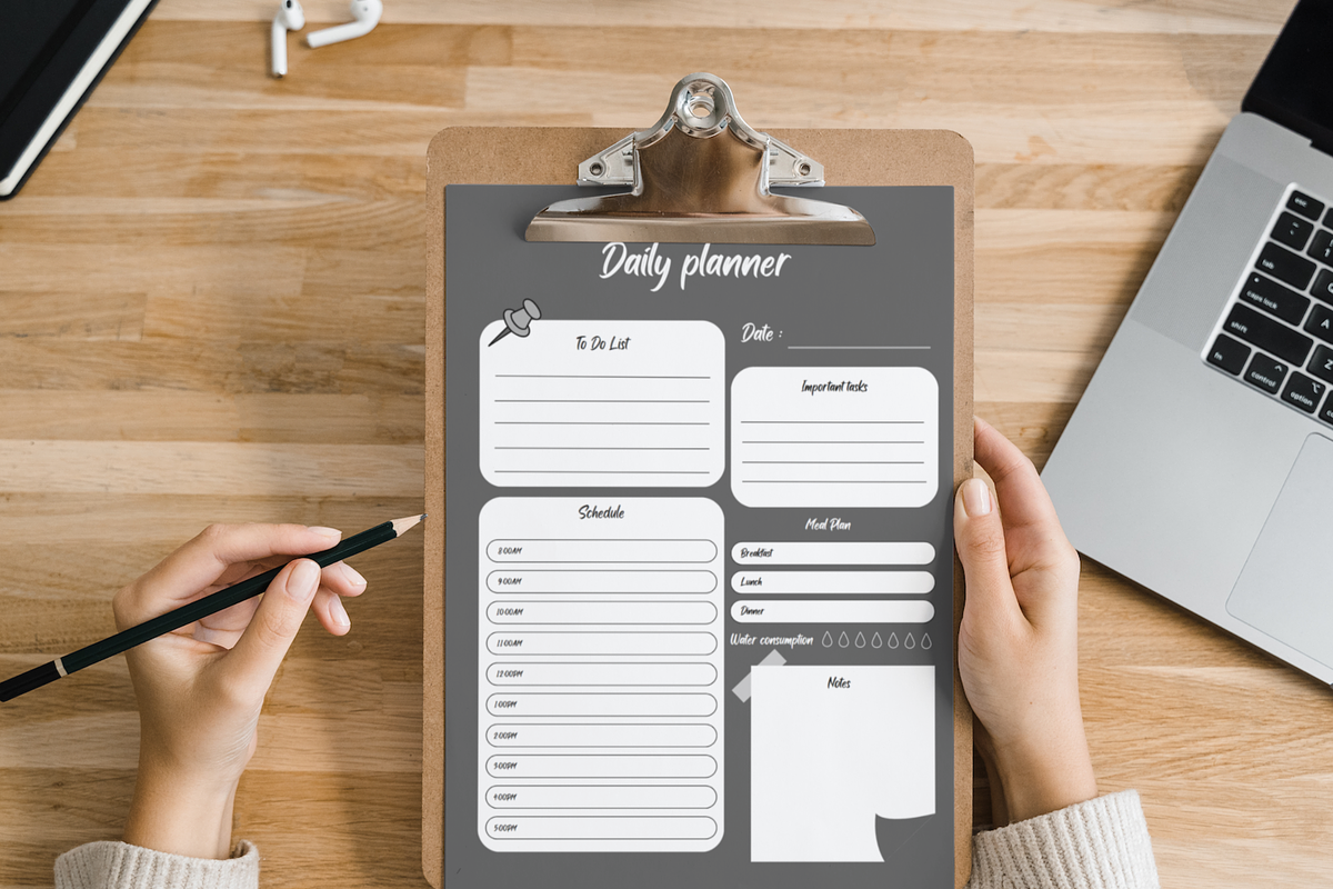 Daily Planner Printable template, a Stationery Template by Simple Projects (Photo 3 of 3)