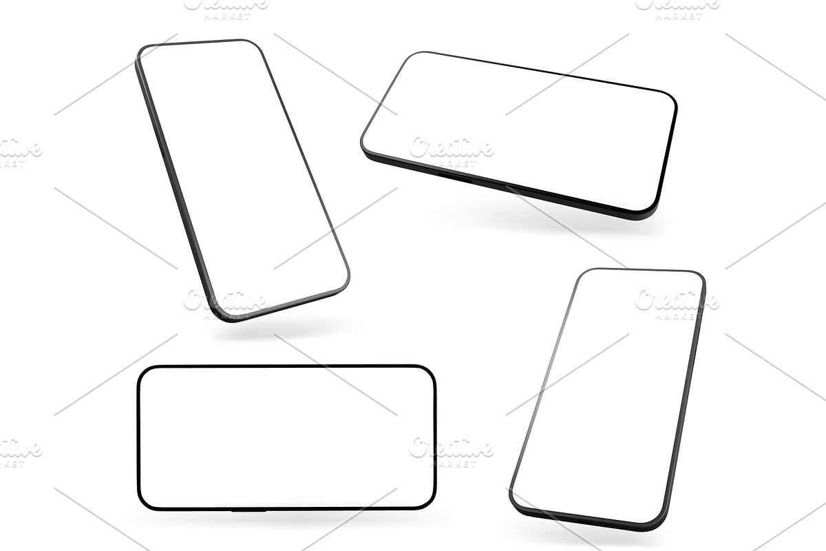 3d smartphone mockup with blank, an Object Illustration by art PVP - market