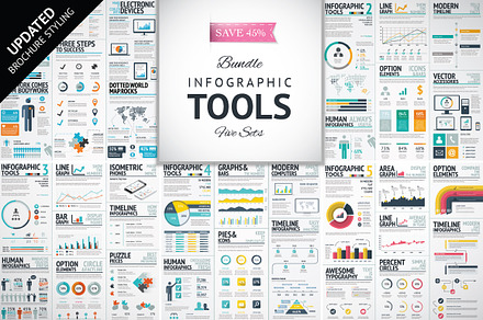 [-45%!] Infographic Elements Bundle, a Work Illustration by Infographic Template Shop