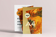 Front View Overlapped Flyer Mockup, an Advertising Mockup by DesignRushMarket (Thumbnail 1 of 2)