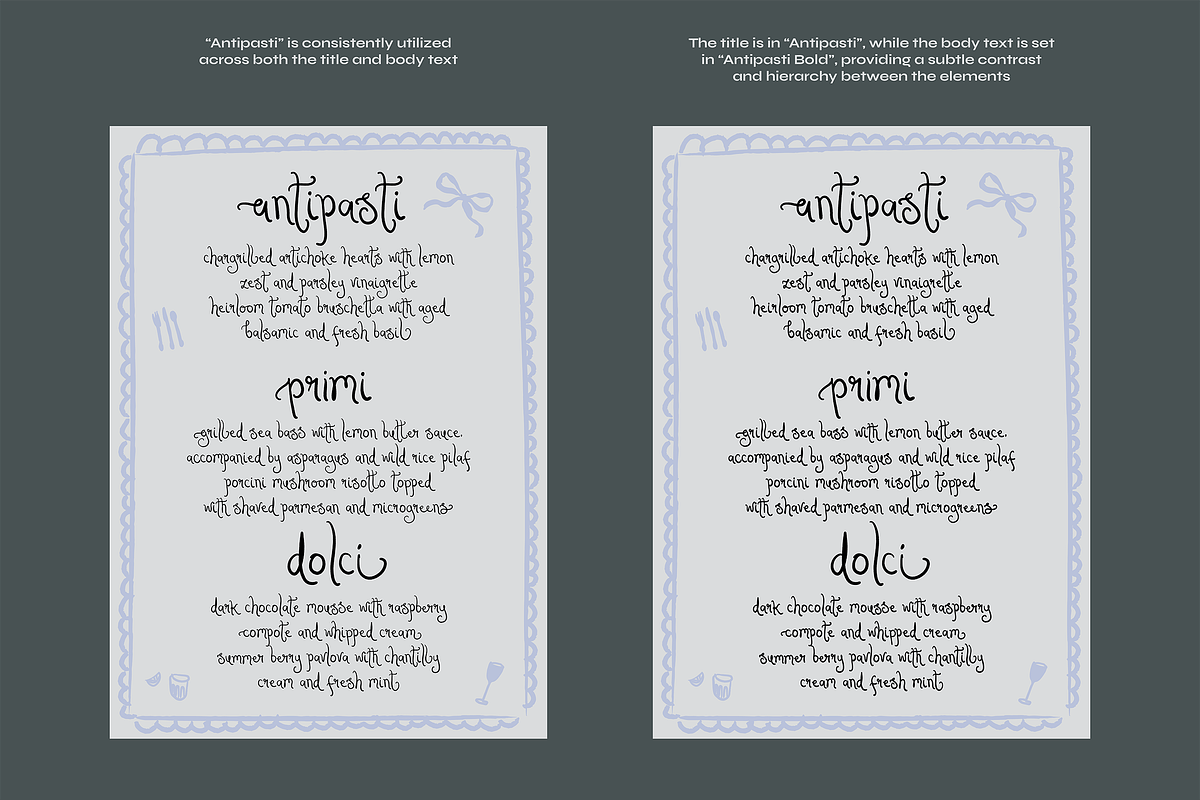 Antipasti // Quirky Script Font, a Handwritten Font by PeachCreme (Photo 3 of 8)