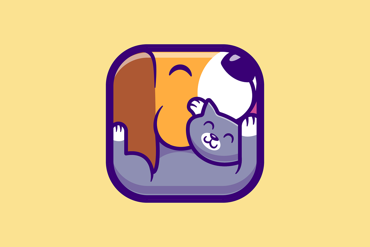 Cute Cat And Dog Playing Together, an Animal Illustration by Catalyst Labs (Photo 3 of 3)