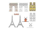 Vector set with landmarks of Paris, a Graphic by lycka (Thumbnail 5 of 5)