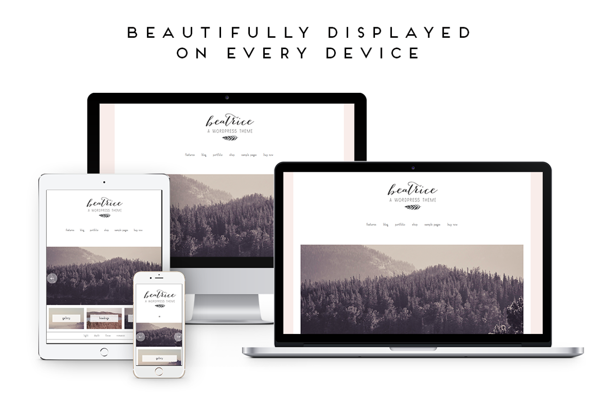 Beatrice Wordpress Theme, a WordPress Template by brave + beautiful designs (Photo 3 of 4)