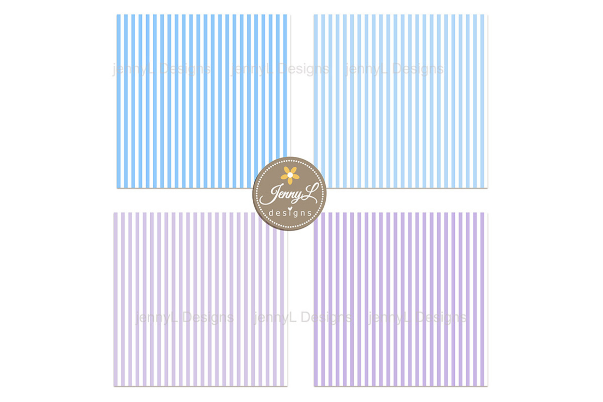 Pastel Stripes Digital Papers, a Pattern Graphic by JennyL Designs (Photo 5 of 6)