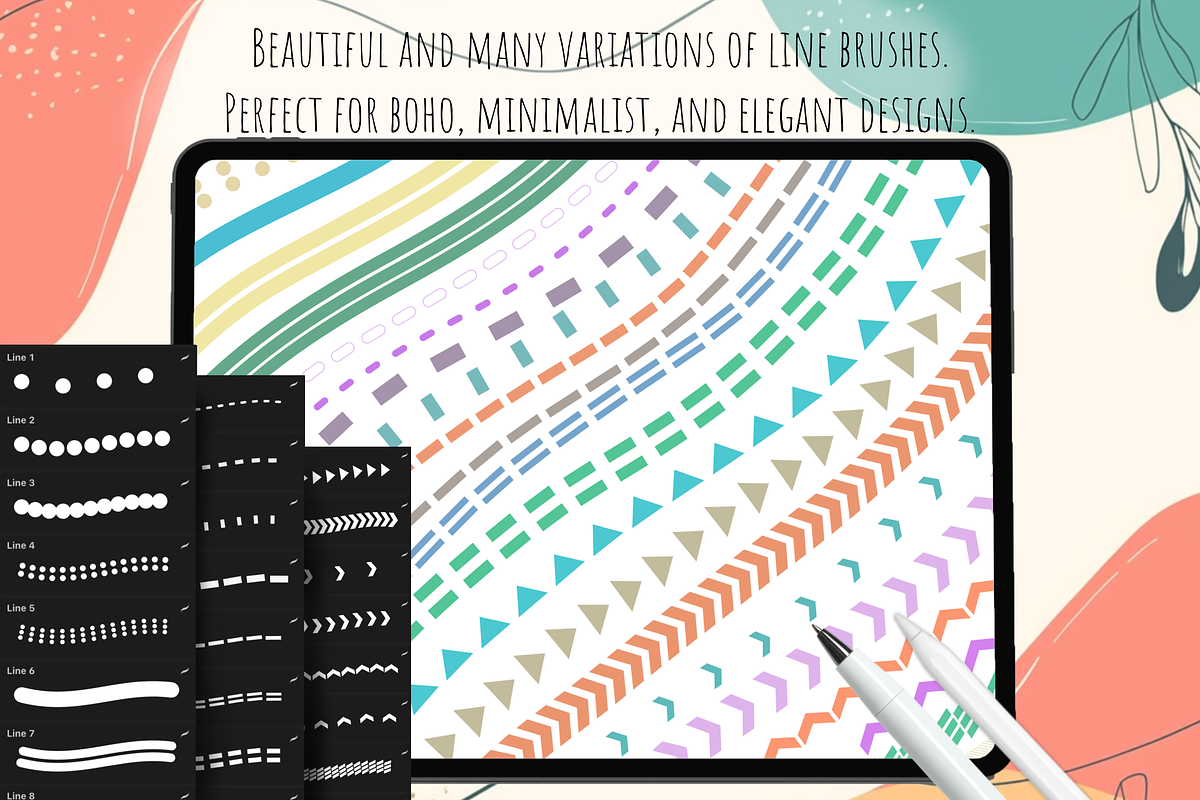 Procreate Boho Line Brushes, a Brushes & More by HopeArtIllustration (Photo 5 of 5)