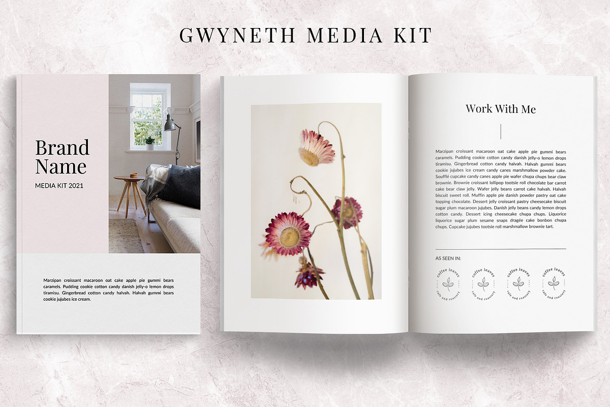Gwyneth CANVA Media Kit, a Magazine Template by Gillian Sarah (Photo 2 of 10)