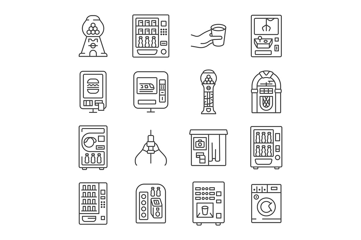 Vending machine line icon, an Outline Icon by ElineDesign (Photo 1 of 3)