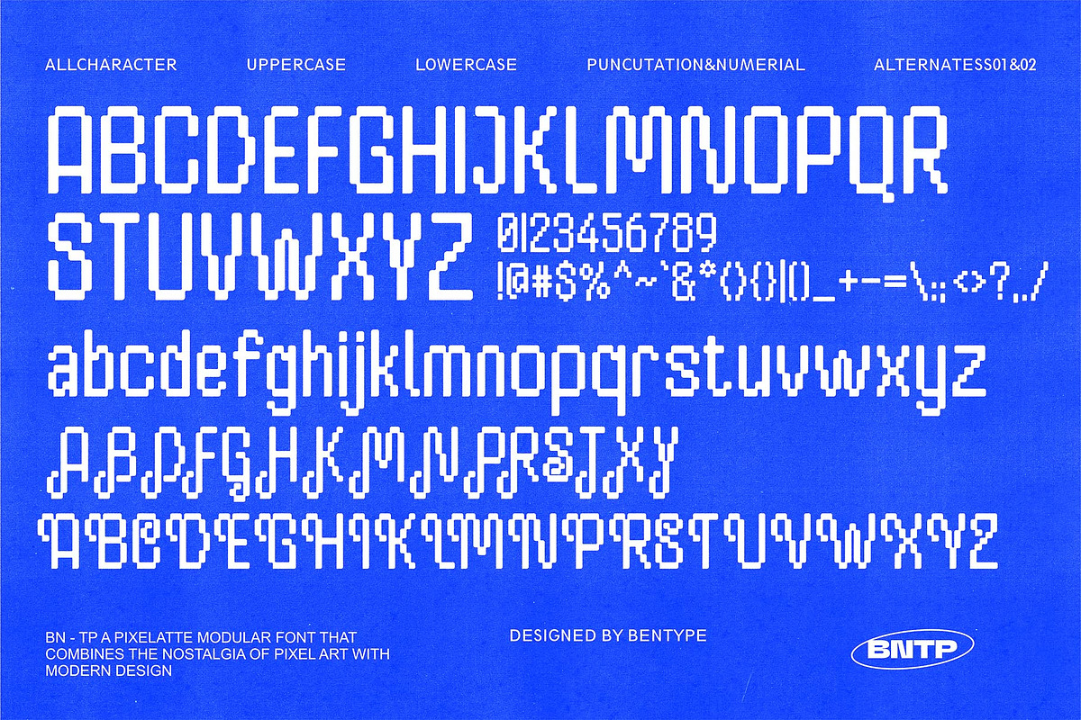Pixolatte - Pixel Font Display, a Sans Serif Font by Bentype Studio (Photo 5 of 7)