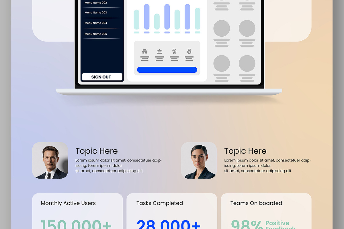 SaaS Workflow Automation, a Landing Page Template by ContestDesign (Photo 3 of 6)