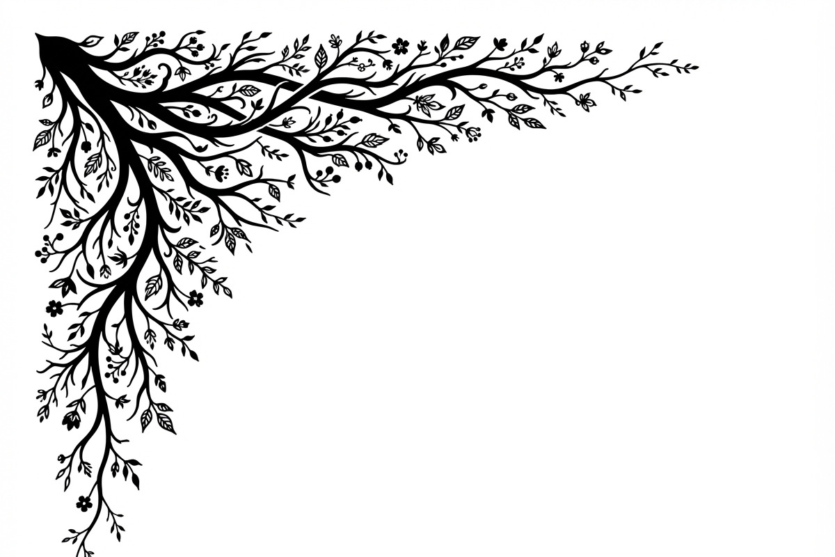 50 Tree Branch Corner Silhouette, a Decorative Illustration by Amazin_art (Photo 27 of 27)