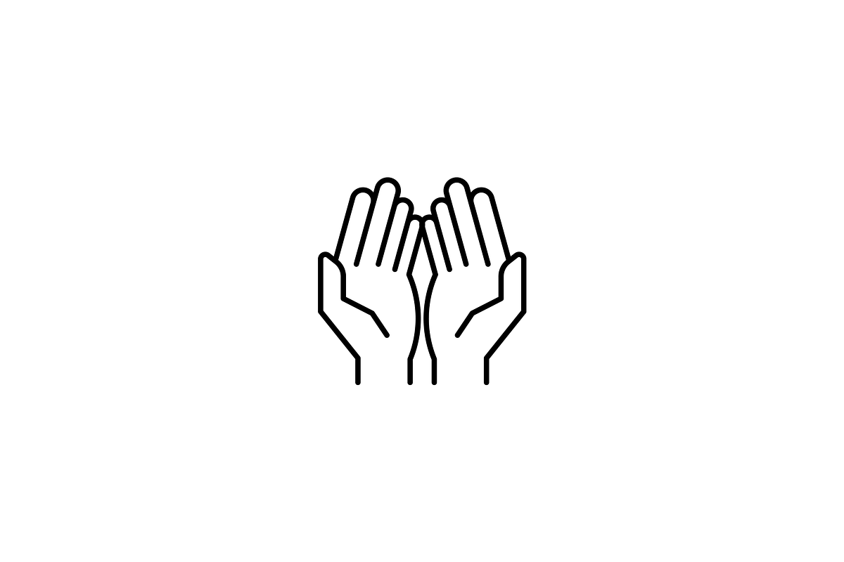 Minimalist Praying Hands Logo, a Branding & Logo Template by Luxury Logos (Photo 3 of 4)