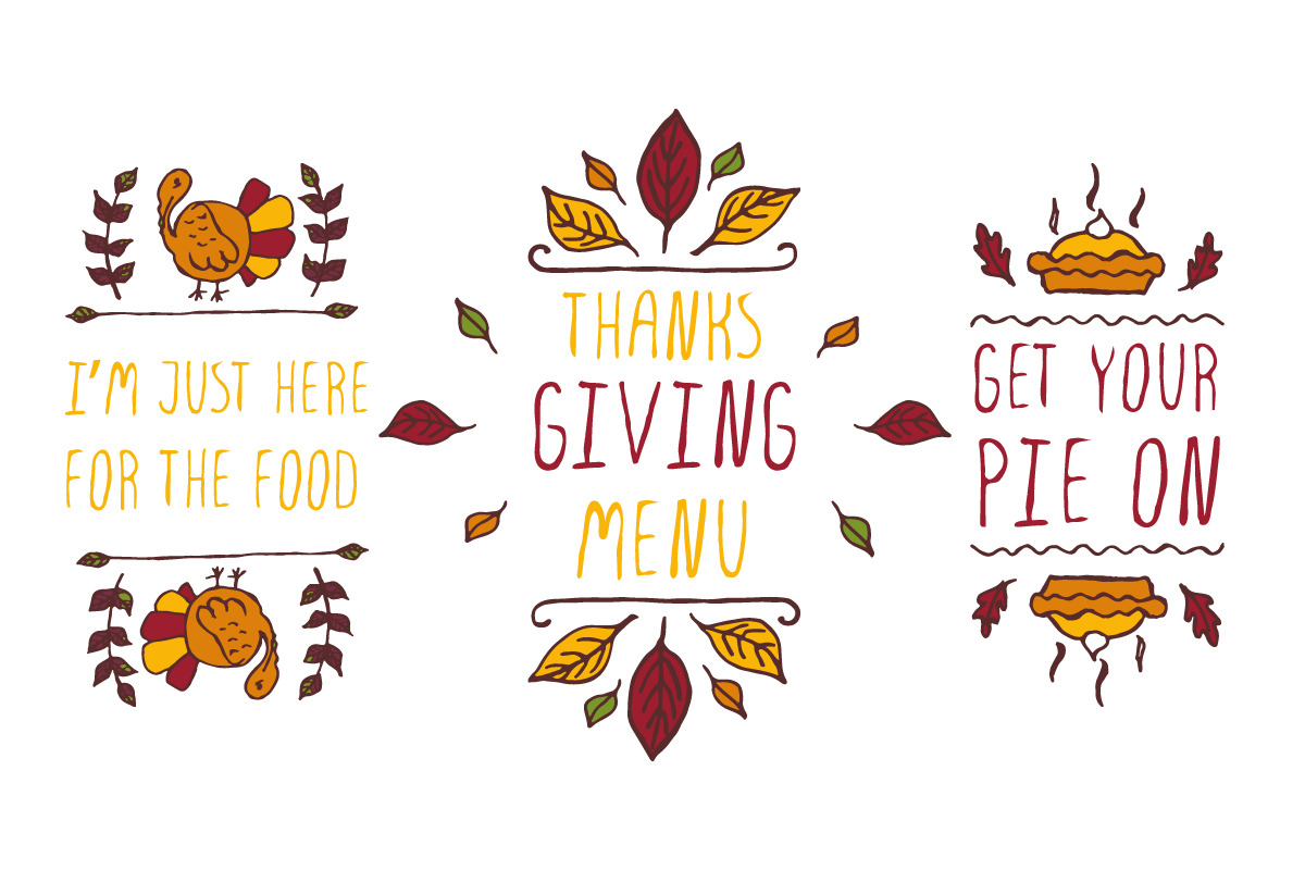Hand-sketched Thanksgiving elements, a Decorative Illustration by AV Design (Photo 4 of 4)
