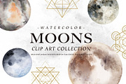 Watercolor Moons, an Illustration by Graphic Box (Thumbnail 1 of 10)