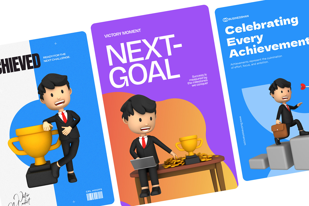 Businessman 3D Illustrations, a Work Illustration by Vectors Market (Photo 5 of 8)