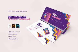 Nocturne - Gift Voucher, a Card Template by VUNIRA