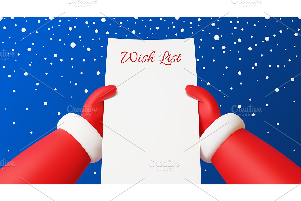 Santa Claus hands in red gloves hold, an Illustration by Buch&Bee (Photo 1 of 3)
