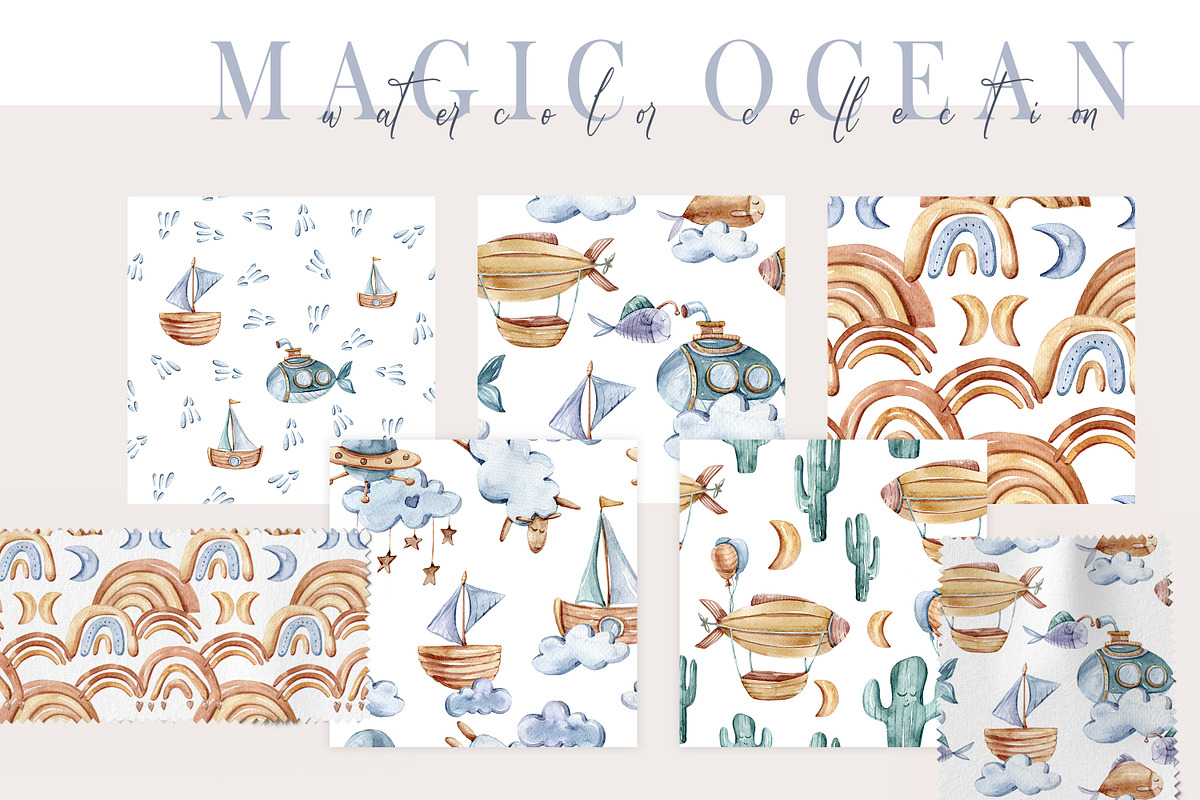 SALE! Watercolor nautical collection, an Animal Illustration by Tiana Geo (Photo 12 of 27)