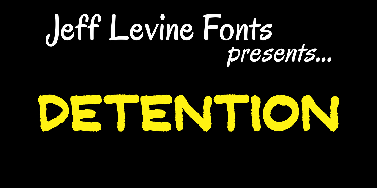 Detention JNL, a Handwritten Font by Jeff Levine Fonts