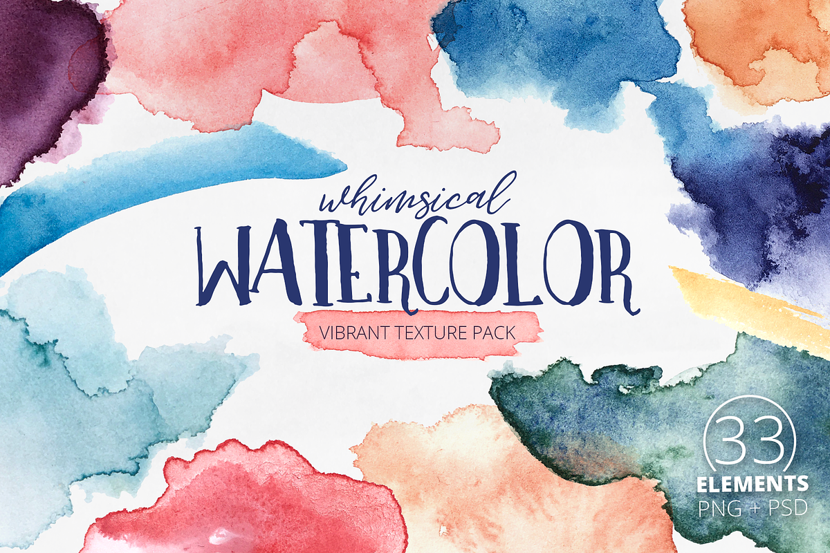 Whimsical watercolor colorful splash, a Texture Graphic by plaidGecko (Photo 1 of 3)