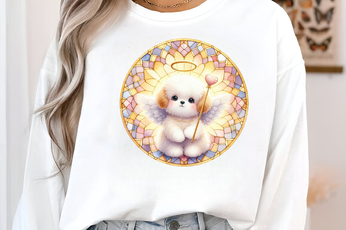 Stained Glass Valentine Fairy Dogs, an Illustration by SinaCreation (Photo 5 of 11)