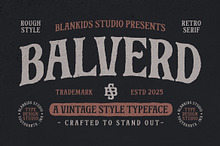 Balverd a Vintage Style Typeface