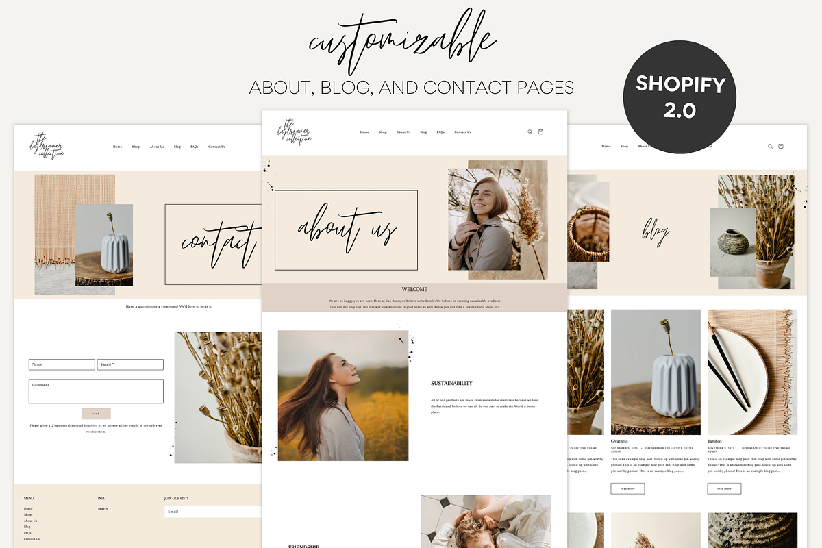 Shopify Template | Daydreamer Co, a Templates & Theme by Easy Website Themes (Photo 3 of 9)
