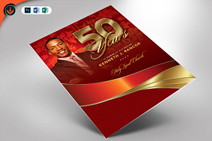 Crimson and Gold Pastor Anniversary