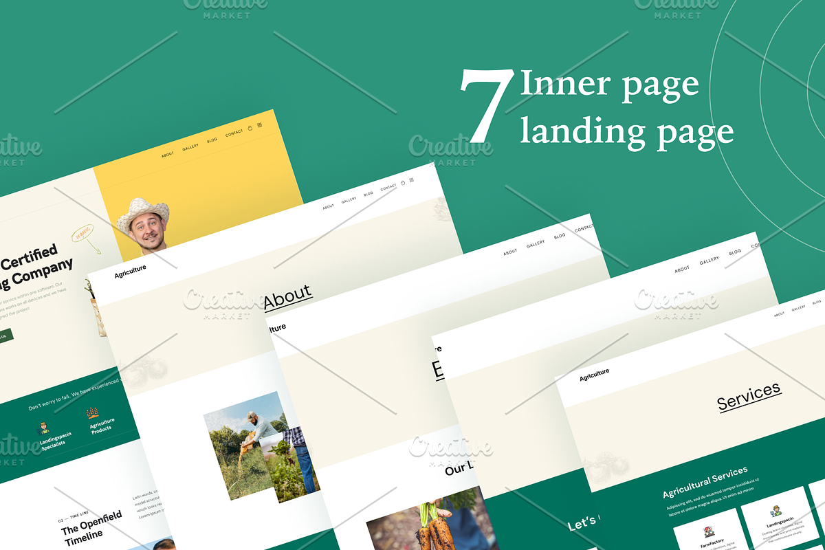 Agriculture landing page Website, a Websites & App Template by Themespell (Photo 4 of 5)