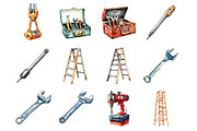 Construction Clipart, an Illustration by Design Market (Thumbnail 3 of 3)