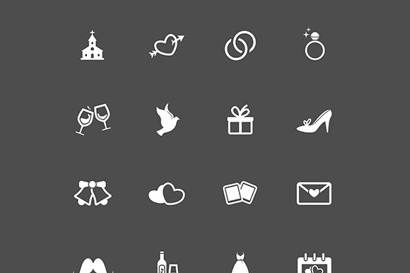 Wedding Icon Set