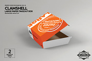 Paper Clamshell Takeout Boxes Mockup, a Packaging Mockup by INCDesign (Thumbnail 4 of 9)