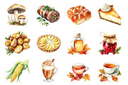Cute Thanksgiving PNG Clipart Bundle, an Illustration by Design Market (Thumbnail 3 of 3)