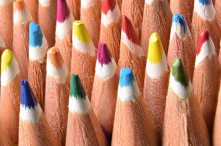 Macro background of a pattern of crayon tips, a School & Education Photo by Davizro's Market