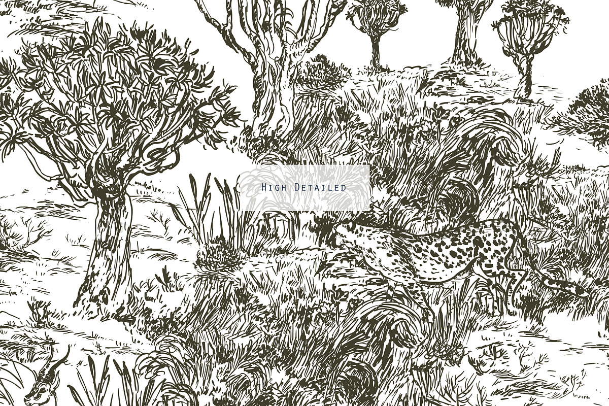 Safari. Seamless Patterns + Panorama, a Pattern Graphic by Irina Dolgikh (Photo 16 of 21)