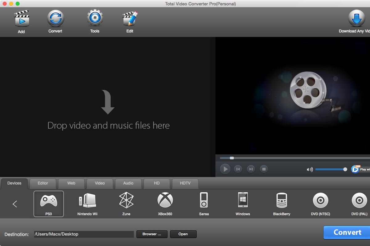 Total Video Converter Pro for Mac/PC, a Product Mockup by EffectMatrix (Photo 1 of 11)