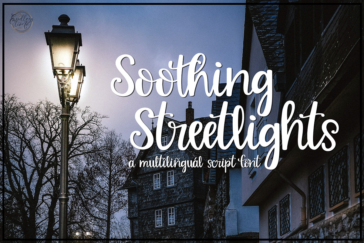Soothing Streetlights - Handlettered, a Script Font by Endless Time Graphics (Photo 1 of 4)