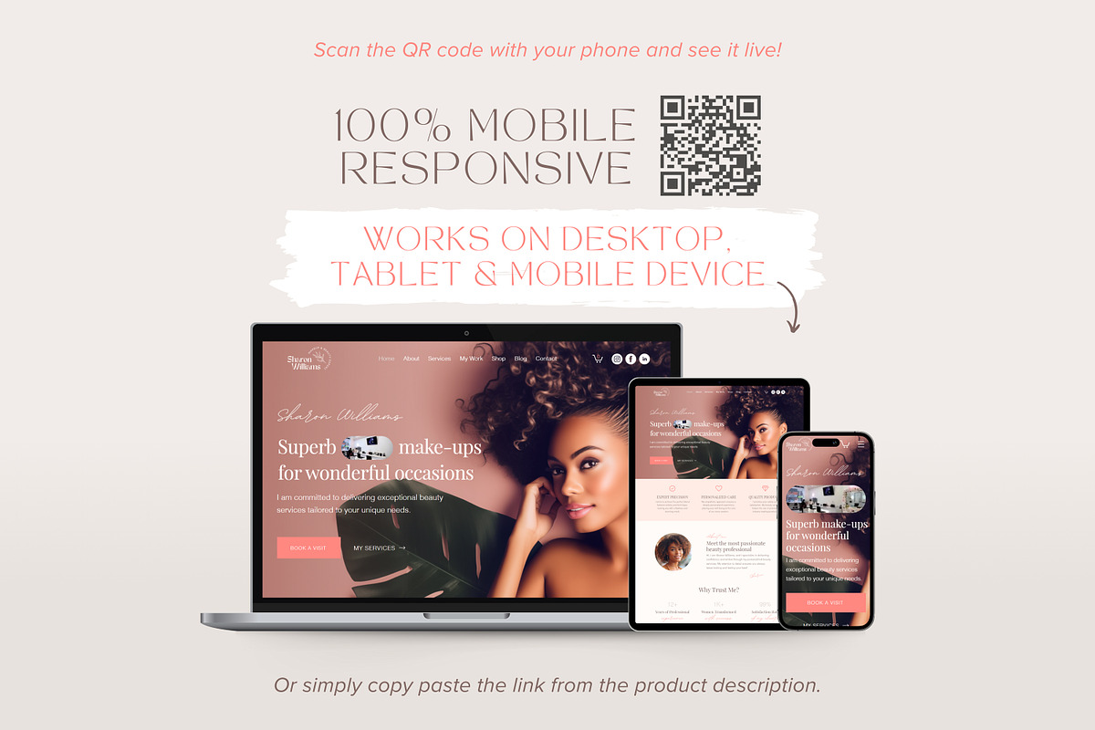 Beauty Salon Wix Website Template, a Wix Template by vectorocean (Photo 5 of 11)